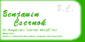 benjamin csernok business card